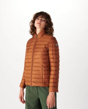 JOTT Cha Lightweight Ženske Podstavljene Jakne Smeđe | UBE-7638