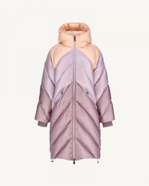 JOTT Comet Grand Cold Long Hooded Ženske Pufer Jakne Ljubičaste | HVL-0154