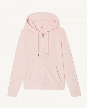 JOTT Corail Zipped Toweling Ženske Jakne Svijetlo Roze | UJF-3813