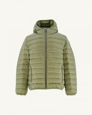 JOTT Hugo Lightweight Hooded Dječje Donje Jakne Svijetlo Kaki Boja | JSV-7794
