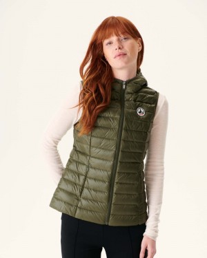 JOTT Light Sleeveless Mali Ženske Donje Jakne Maslinasto Zelene | SAB-5895