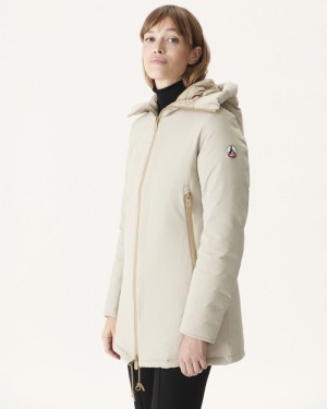 JOTT Siberian Hooded Ženske Pufer Jakne Bež | CVN-8576