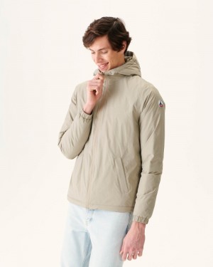 JOTT Vigo Reversible Ultralight Hooded Muške Donje Jakne Bež Sive Smeđe | XFL-8009