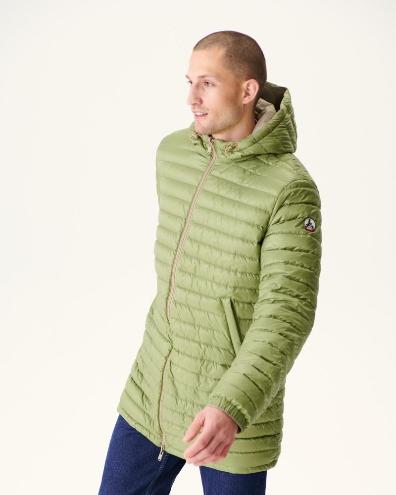 JOTT Amsterdam Long Reversible Hooded Muške Pufer Jakne Bež Svijetlo Kaki Boja | PMR-6957