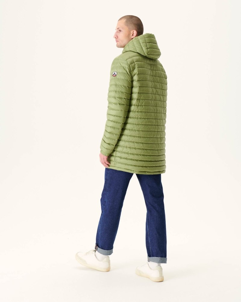 JOTT Amsterdam Long Reversible Hooded Muške Pufer Jakne Bež Svijetlo Kaki Boja | PMR-6957