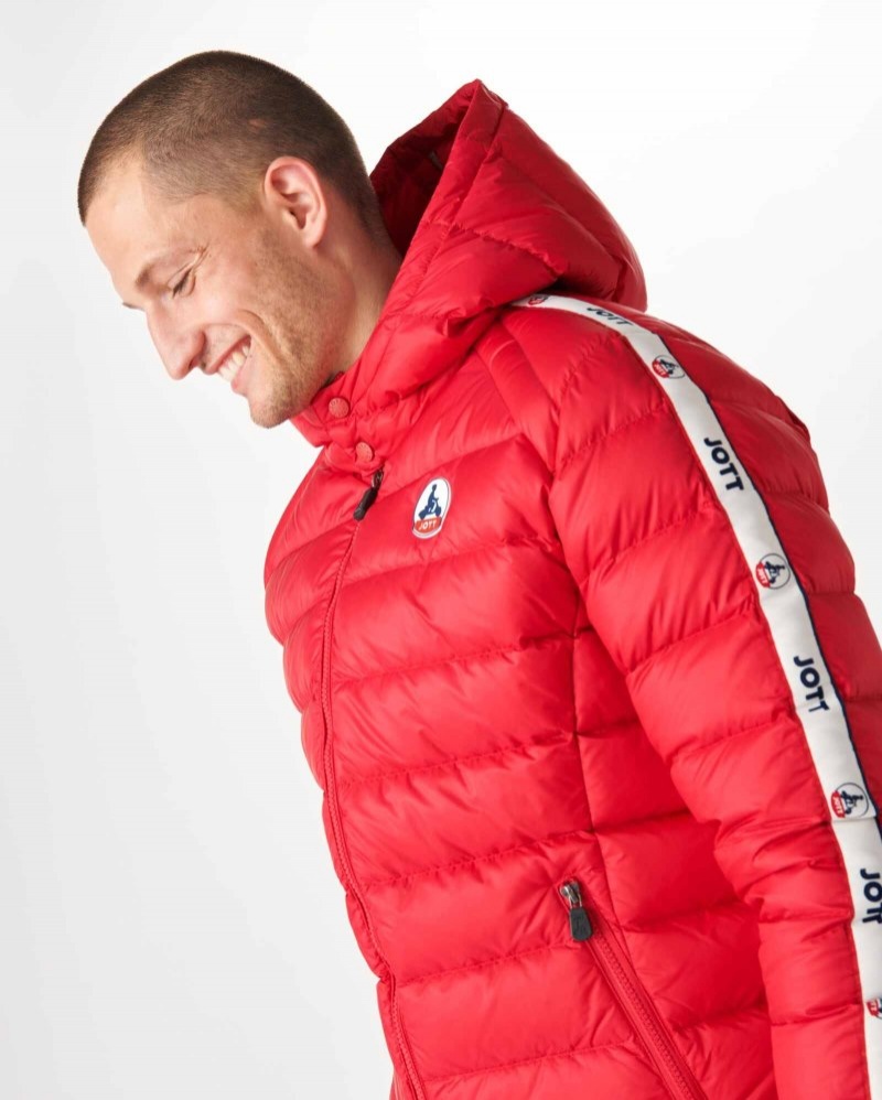 JOTT Ankara Great Cold Hooded Muške Donje Jakne Crvene | SZP-4811