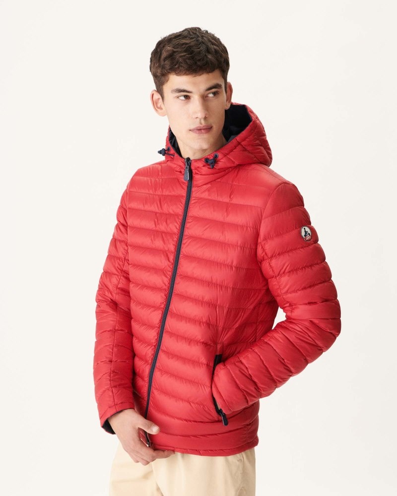 JOTT Bergen Reversible Hooded Muške Donje Jakne Tamnoplave Crvene | ZQW-8306