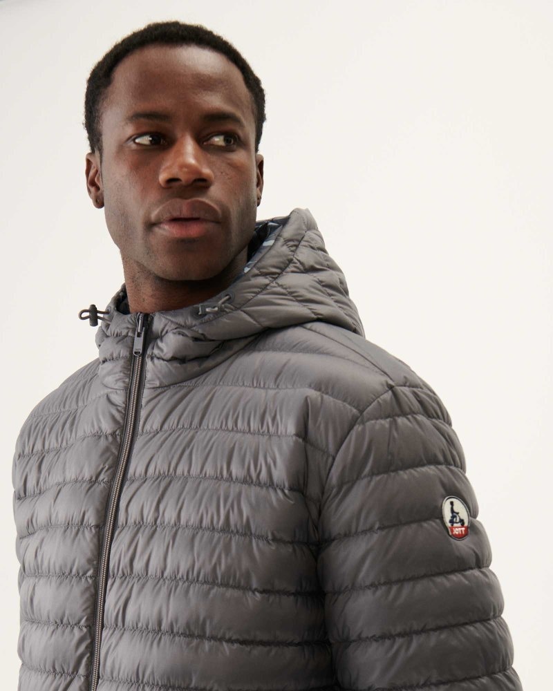 JOTT Bergen Reversible Hooded Muške Donje Jakne Sive | SRY-5038