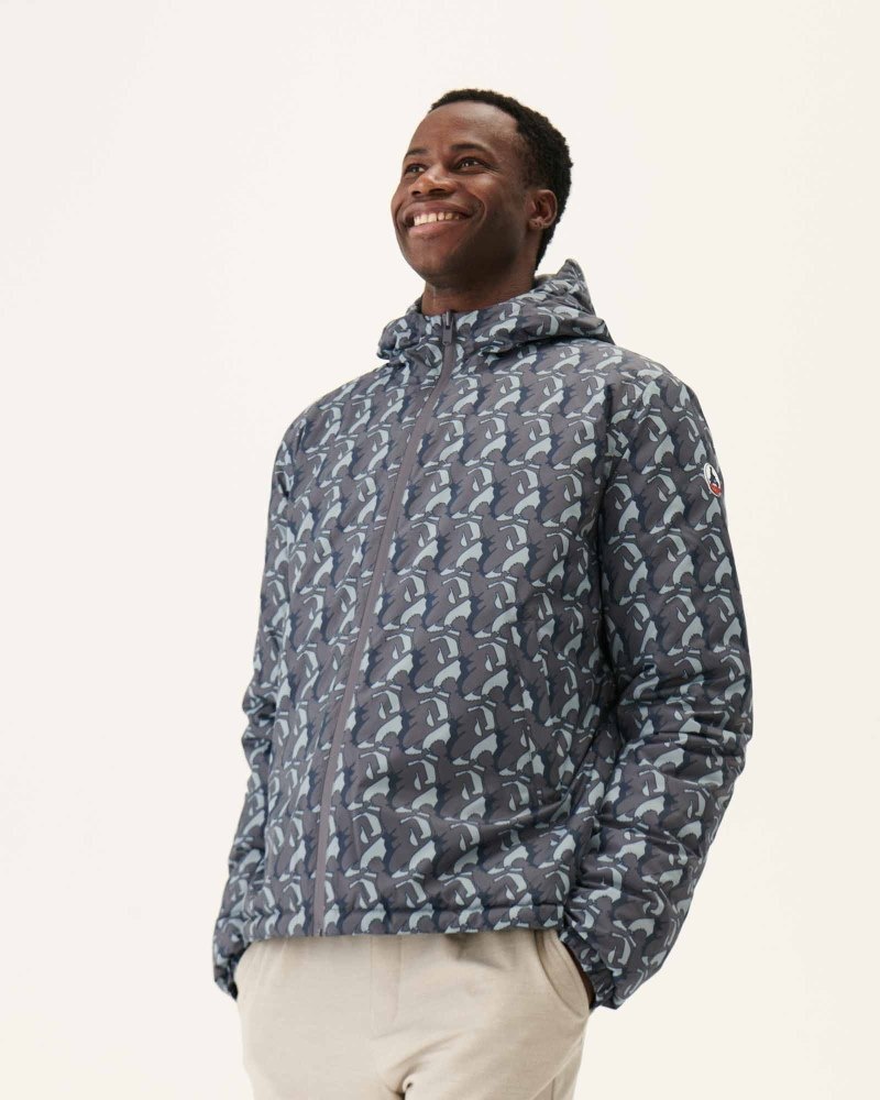 JOTT Bergen Reversible Hooded Muške Donje Jakne Sive | SRY-5038