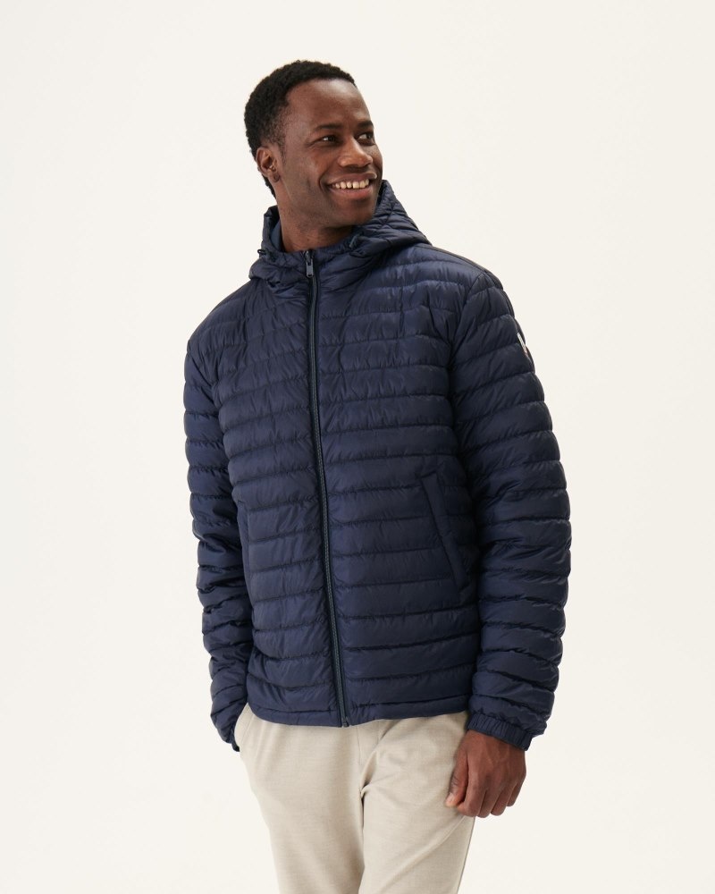 JOTT Bergen Reversible Hooded Muške Donje Jakne Tamnoplave | VDY-9995