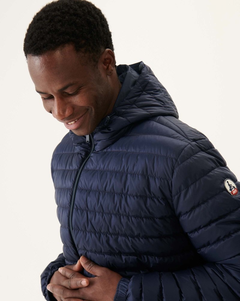 JOTT Bergen Reversible Hooded Muške Donje Jakne Tamnoplave | VDY-9995