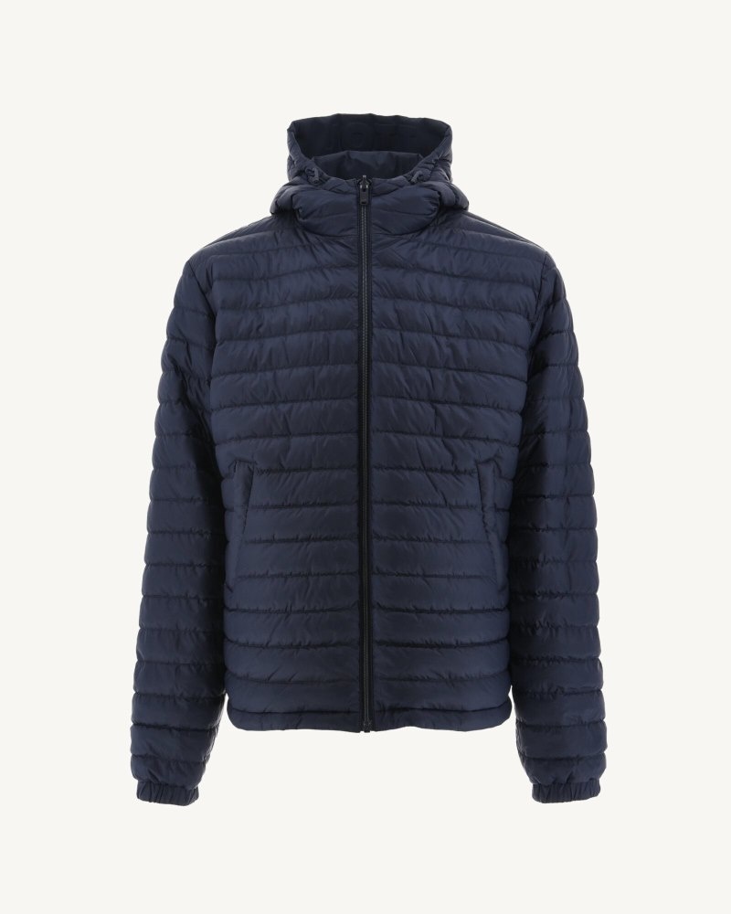 JOTT Bergen Reversible Hooded Muške Donje Jakne Tamnoplave | VDY-9995