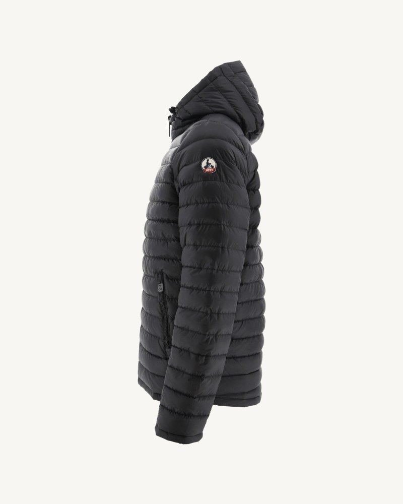 JOTT Bergen Reversible Hooded Muške Pufer Jakne Maskirne Crne | HOB-1784