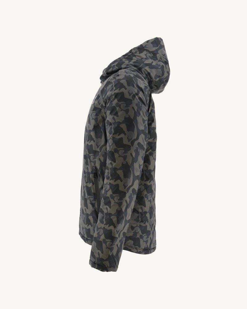 JOTT Bergen Reversible Hooded Muške Pufer Jakne Maskirne Crne | HOB-1784