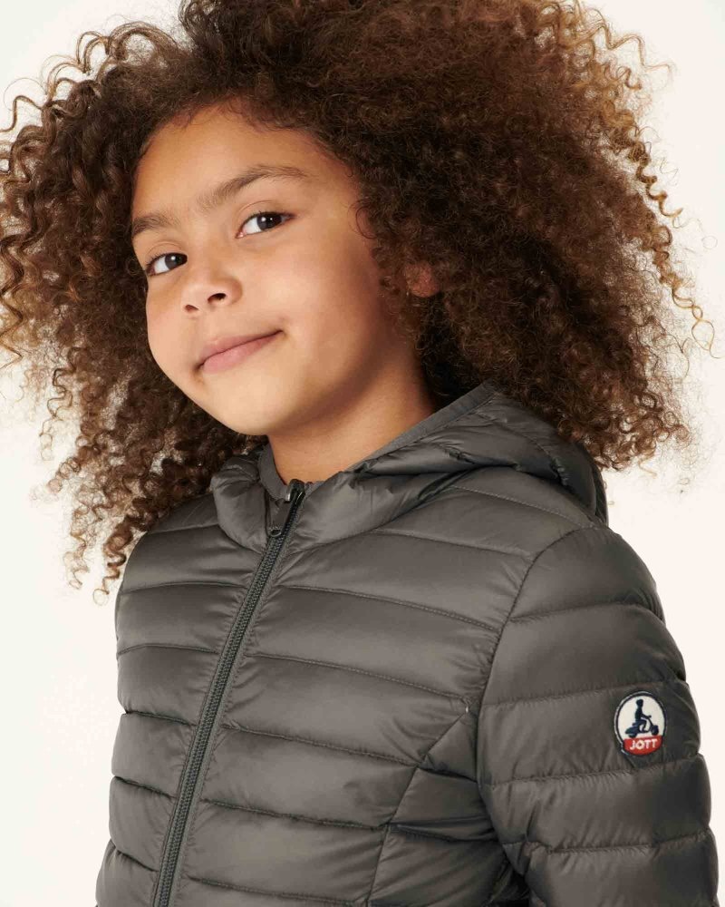 JOTT Carla Lightweight Hooded Dječje Donje Jakne Tamno Sive | LOO-3195