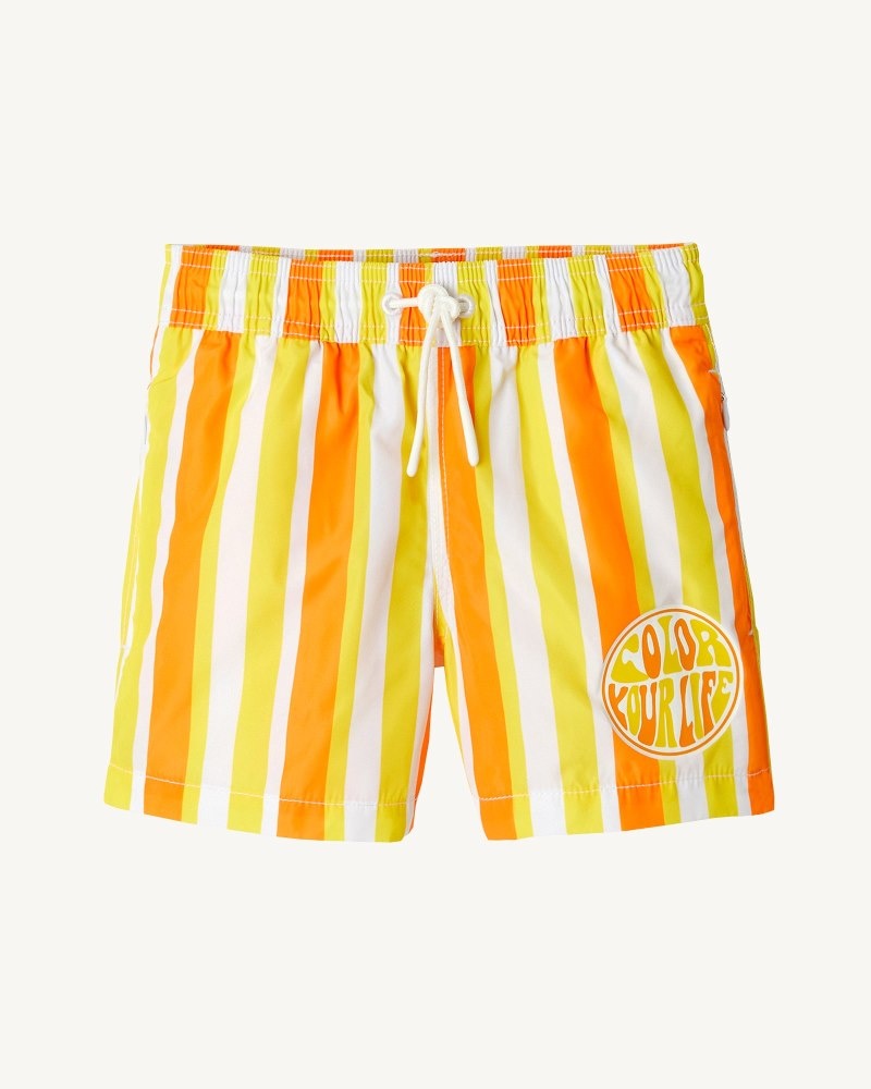JOTT Cassis Stripe Dječje Swim Shorts Limun Bijele | VZS-7550