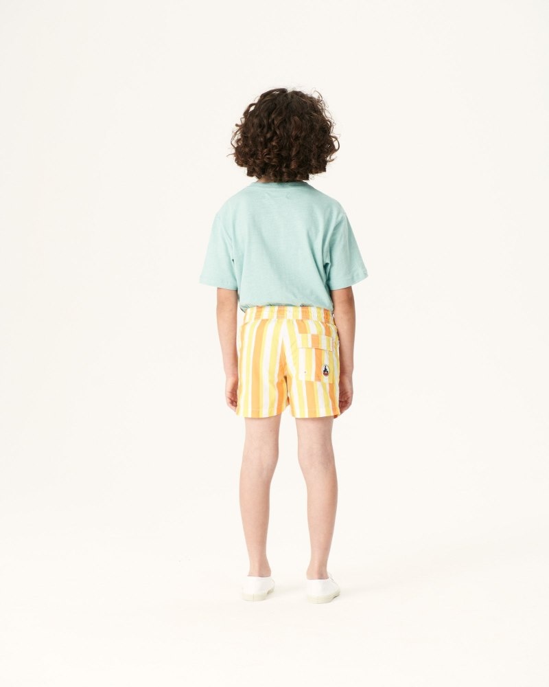 JOTT Cassis Stripe Dječje Swim Shorts Limun Bijele | VZS-7550