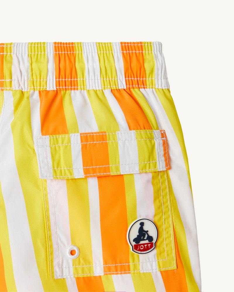 JOTT Cassis Stripe Dječje Swim Shorts Limun Bijele | VZS-7550