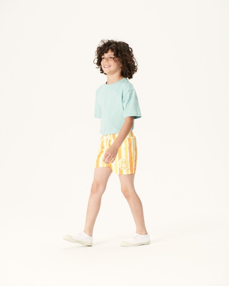 JOTT Cassis Stripe Dječje Swim Shorts Limun Bijele | VZS-7550