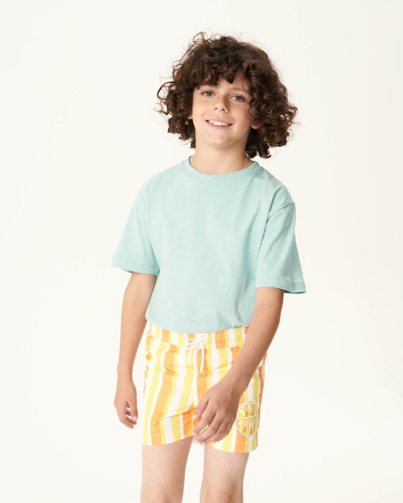 JOTT Cassis Stripe Dječje Swim Shorts Limun Bijele | VZS-7550