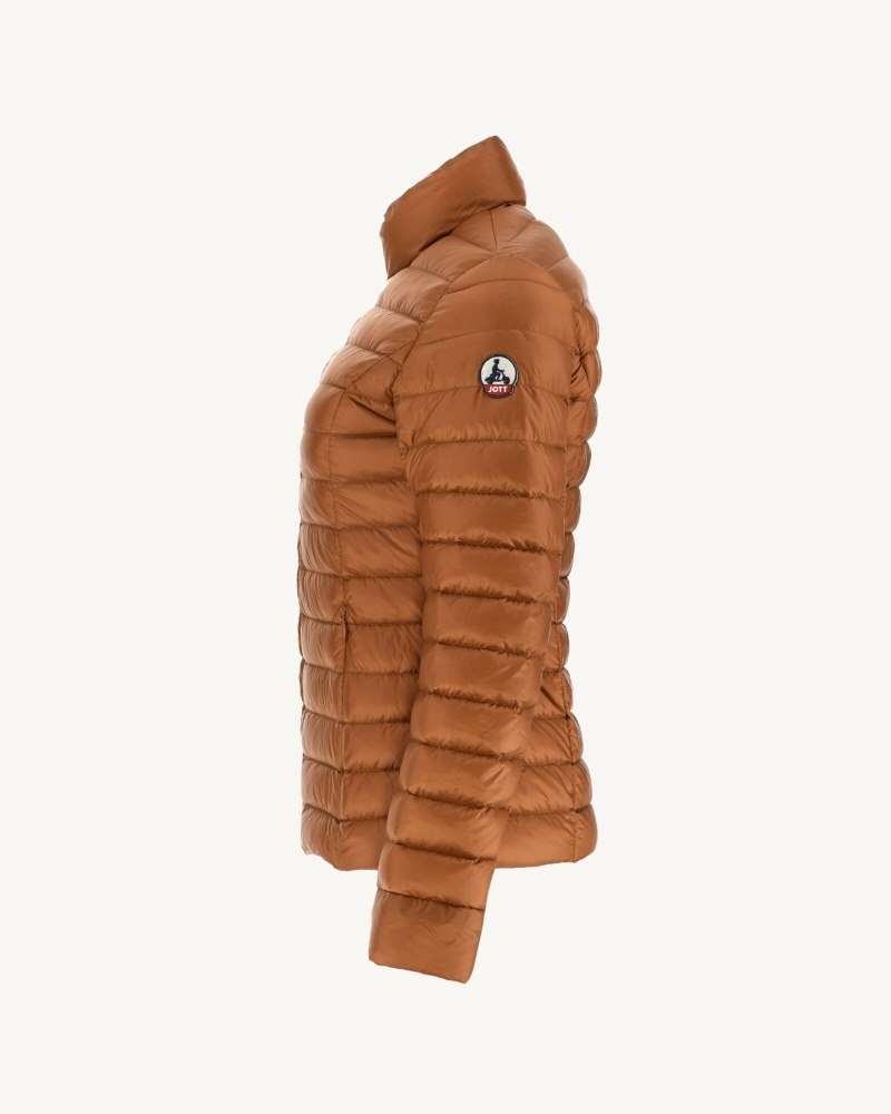 JOTT Cha Lightweight Ženske Podstavljene Jakne Smeđe | UBE-7638