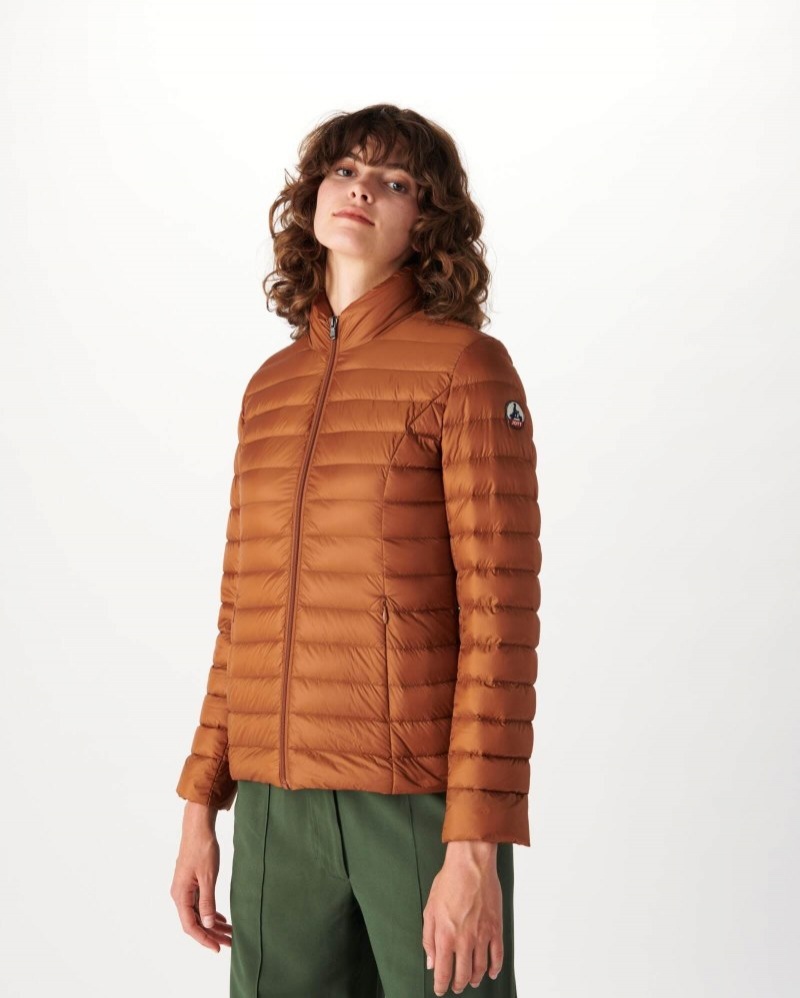 JOTT Cha Lightweight Ženske Podstavljene Jakne Smeđe | UBE-7638
