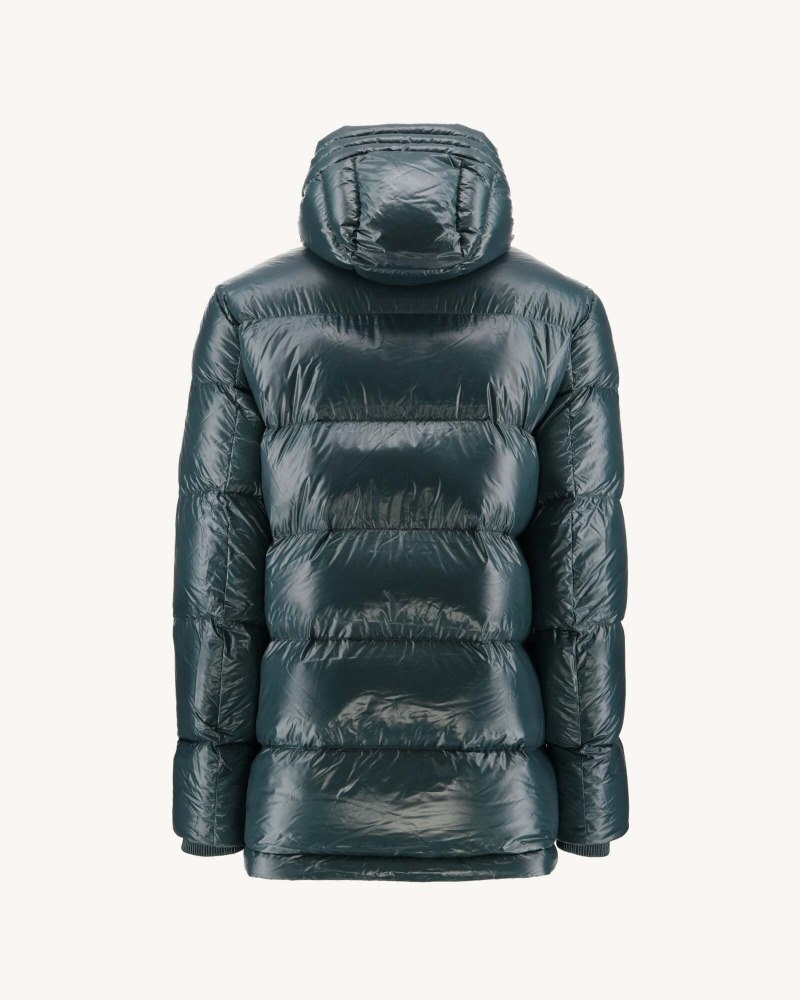 JOTT Claus Hooded Muške Pufer Jakne Tamno Zelene | TXI-6994