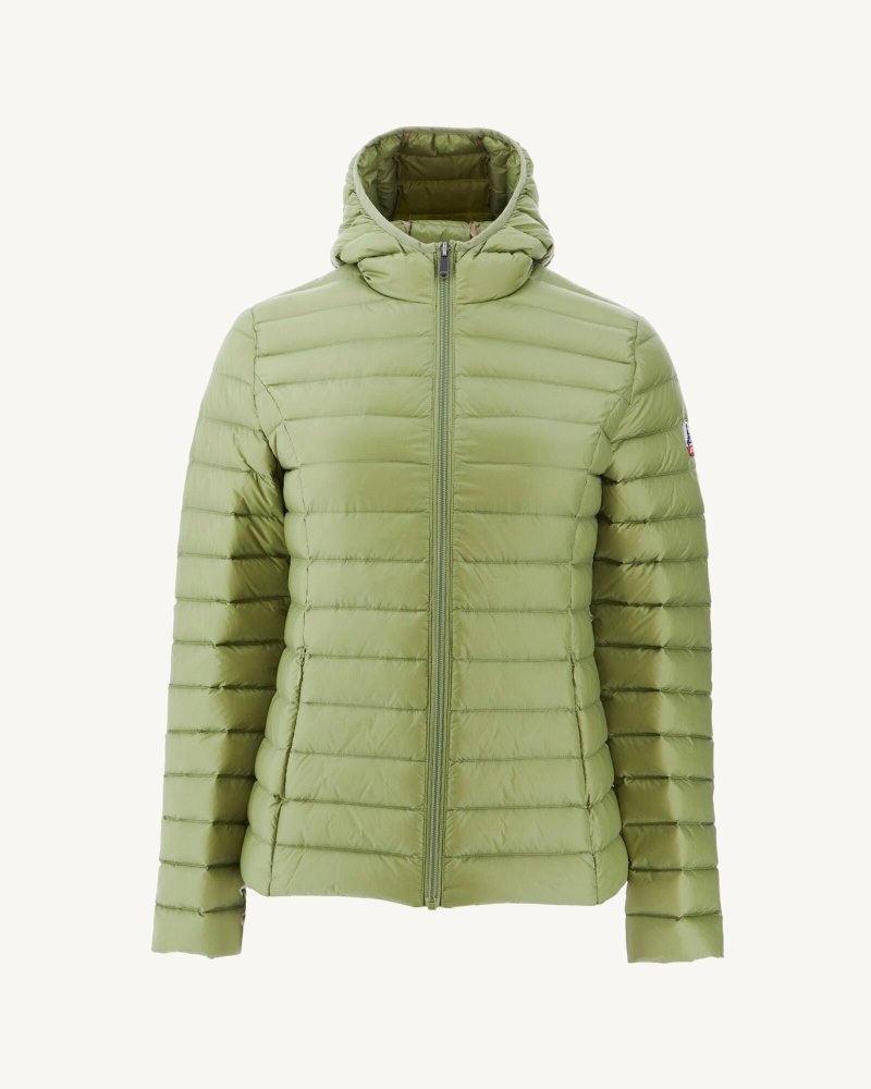 JOTT Cloe Lightweight Hooded Ženske Donje Jakne Svijetlo Kaki Boja | JXY-3087