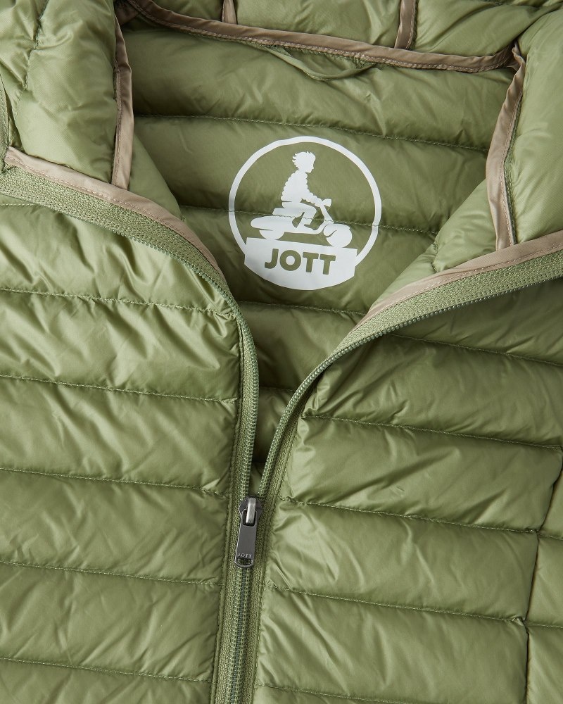 JOTT Cloe Lightweight Hooded Ženske Donje Jakne Svijetlo Kaki Boja | JXY-3087