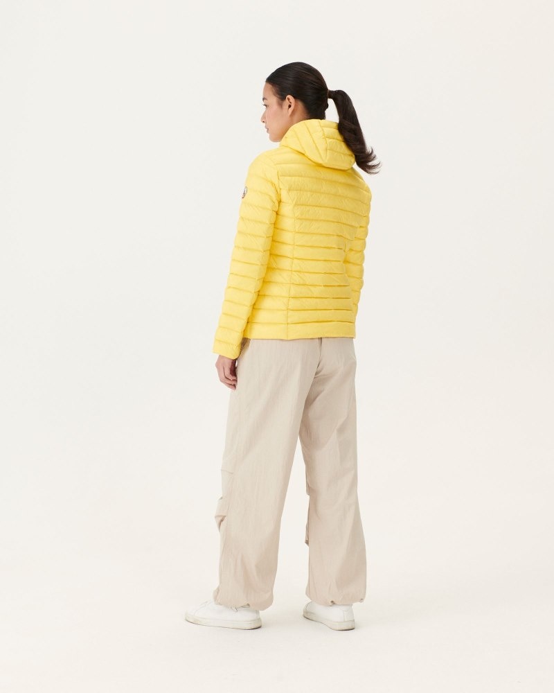 JOTT Cloe Lightweight Hooded Ženske Donje Jakne Svijetlo Žute | ESQ-9087