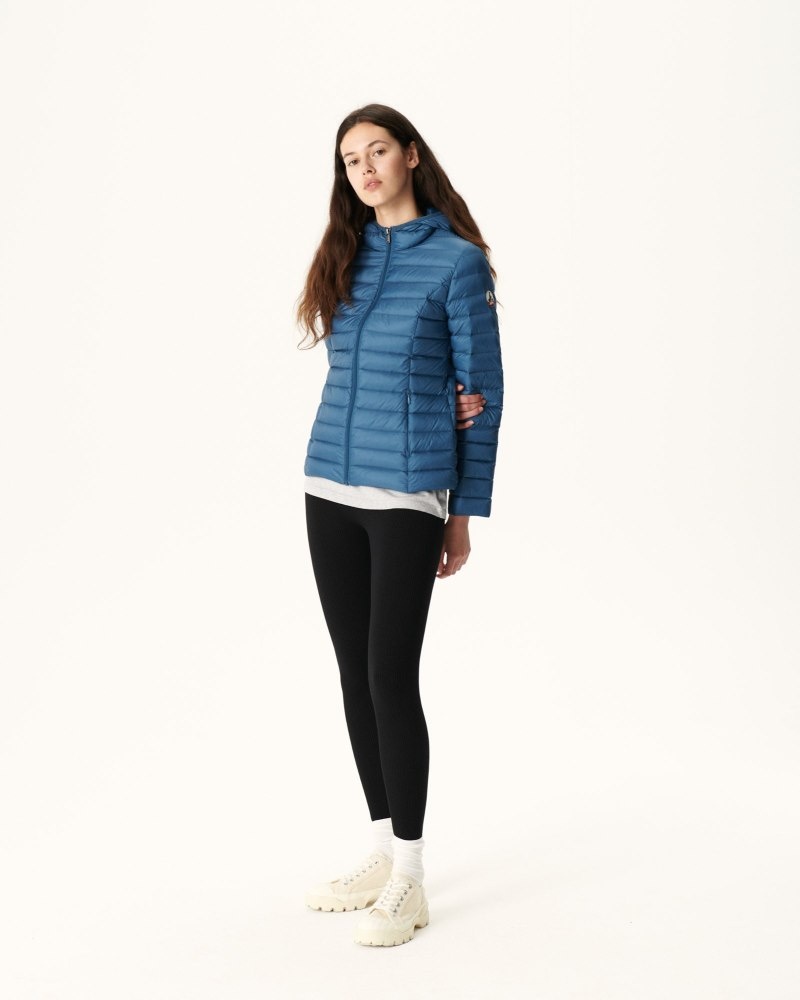 JOTT Cloe Lightweight Hooded Ženske Donje Jakne Plave | JWG-8298