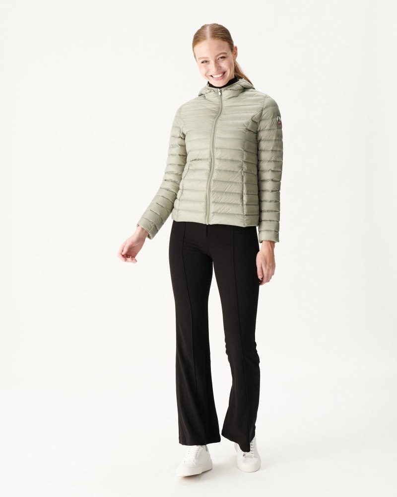 JOTT Cloe Lightweight Hooded Ženske Donje Jakne Sive Zelene | JBA-0807