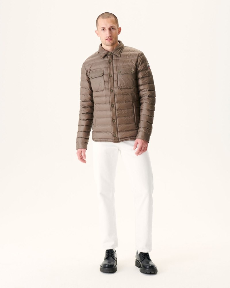 JOTT Cris Light Shirt Collar Muške Donje Jakne Sive Smeđe | BKS-2835