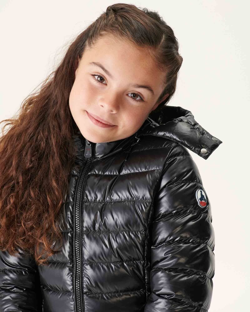 JOTT Grand Froid Opal Lacquered Hooded Dječje Donje Jakne Crne | BMQ-7611