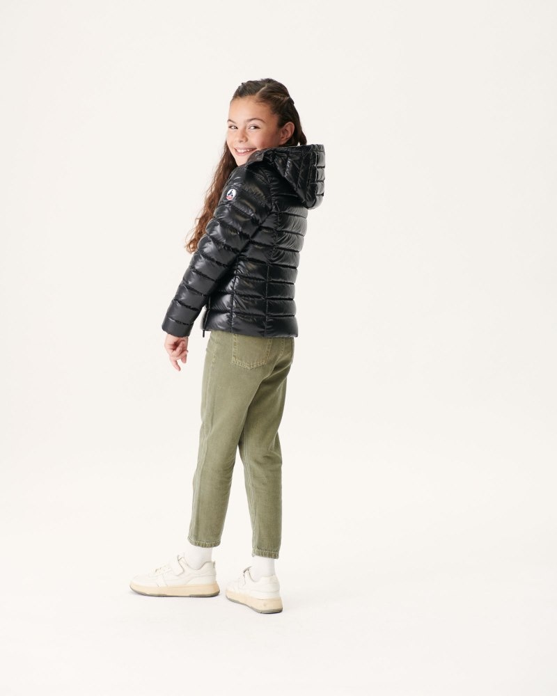 JOTT Grand Froid Opal Lacquered Hooded Dječje Donje Jakne Crne | BMQ-7611