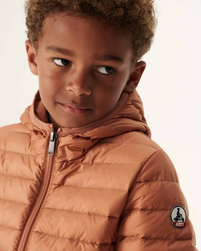 JOTT Hugo Lightweight Hooded Dječje Donje Jakne Smeđe | QMT-7249