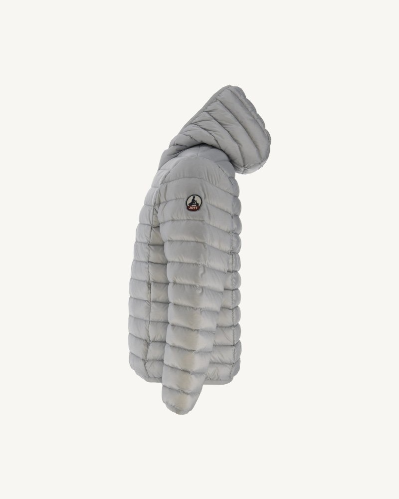 JOTT Hugo Lightweight Hooded Dječje Donje Jakne Svijetlo Sive | ACJ-7762