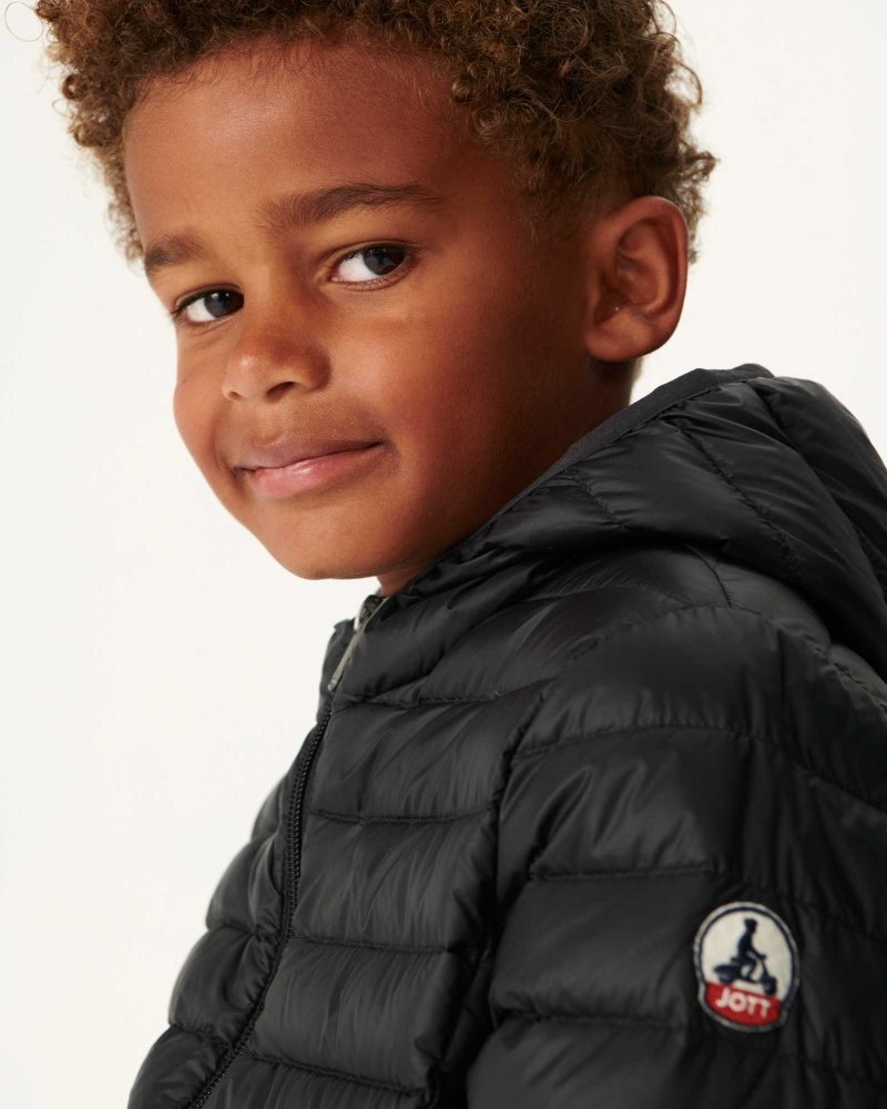 JOTT Hugo Lightweight Hooded Dječje Donje Jakne Crne | URN-7447