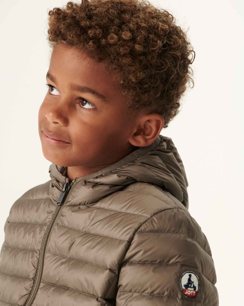 JOTT Hugo Lightweight Hooded Dječje Donje Jakne Sive Smeđe | CIB-2981