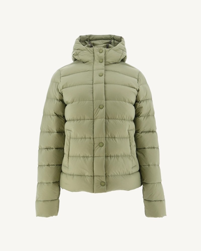 JOTT Jane Ravno Hooded Ženske Donje Jakne Svijetlo Kaki Boja | ELG-5006