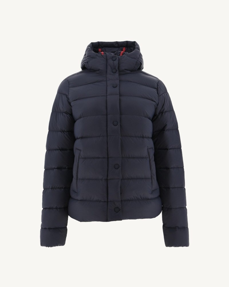 JOTT Jane Ravno Hooded Ženske Pufer Jakne Tamnoplave | XRG-3533