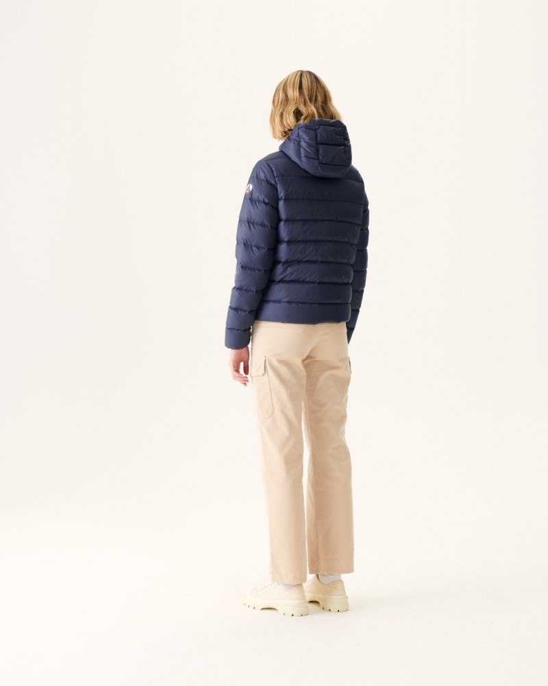 JOTT Jane Ravno Hooded Ženske Pufer Jakne Tamnoplave | XRG-3533