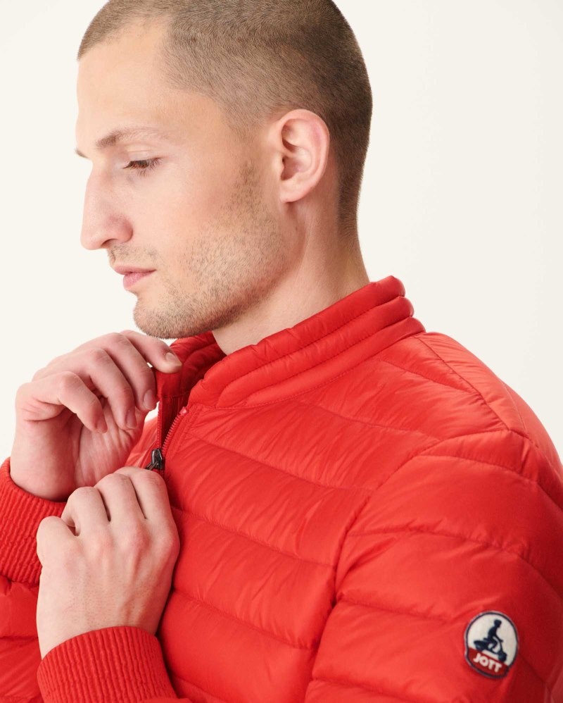 JOTT Jordan Lightweight Muške Pufer Jakne Crvene | TVG-0558