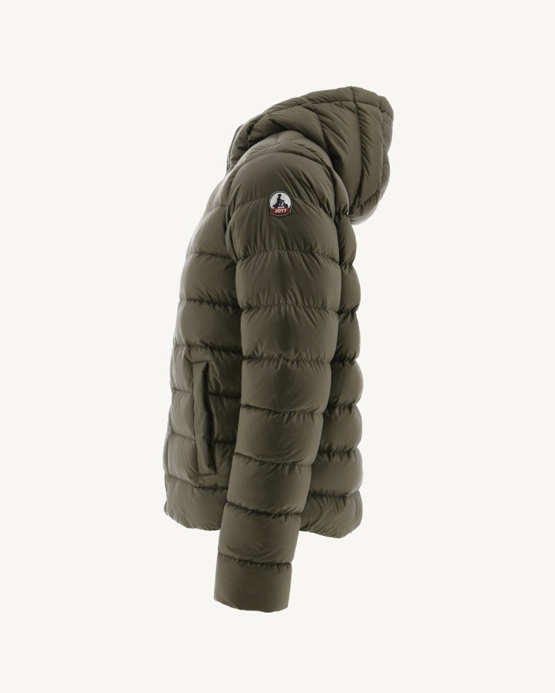 JOTT Jorge Hooded Muške Pufer Jakne Maslinasto Zelene | KLB-2971