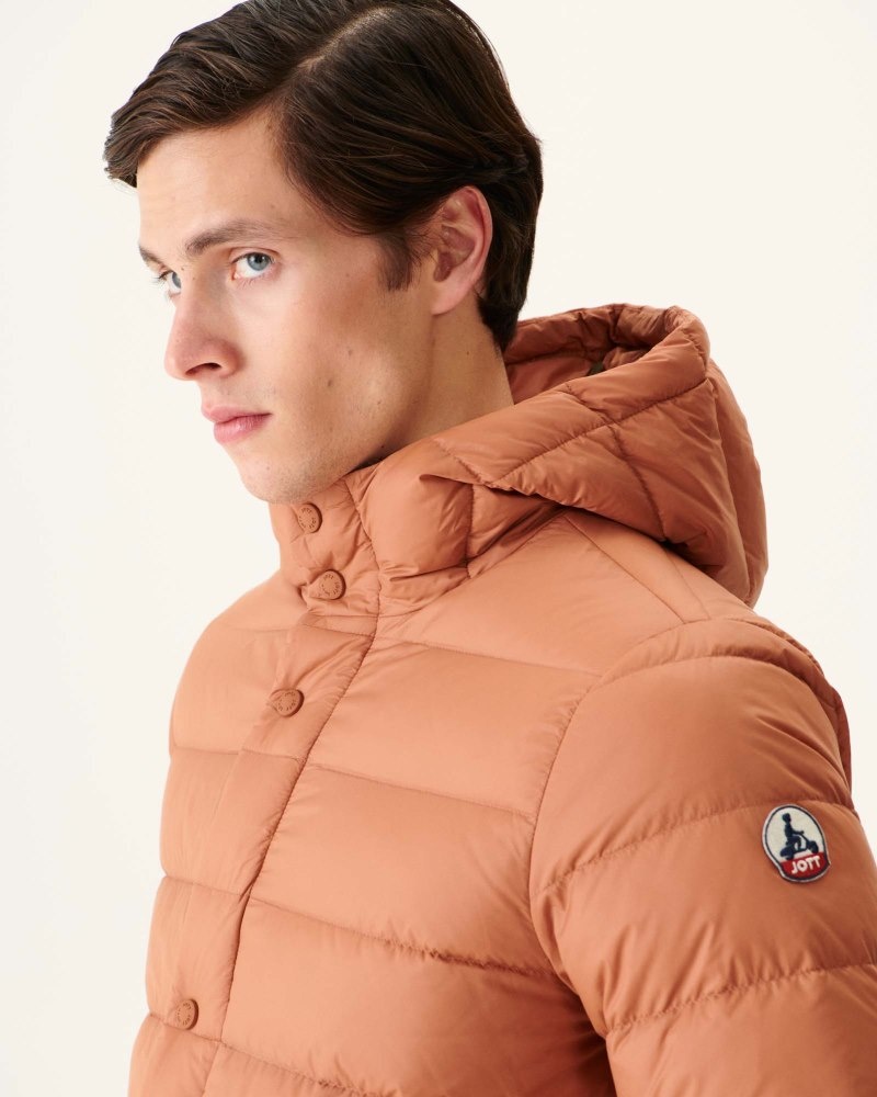 JOTT Jorge Hooded Muške Pufer Jakne Smeđe | PNL-7709