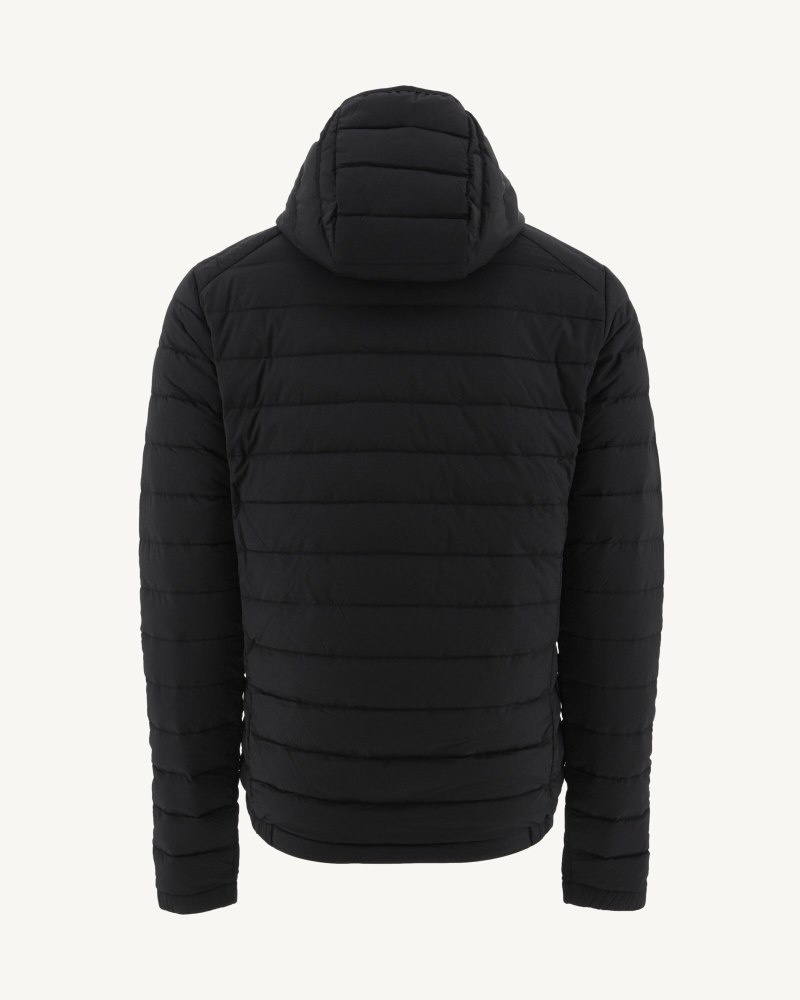 JOTT Lenny Lightweight Hooded Muške Pufer Jakne Crne | AGY-1163