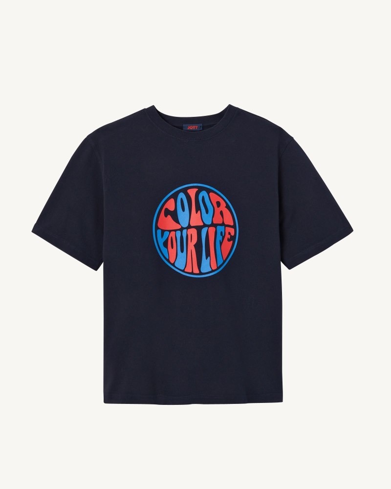 JOTT Leo Organic Cotton Muške Majice Tamnoplave | HMS-0308