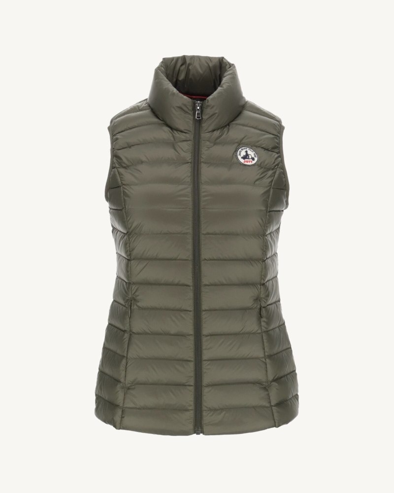 JOTT Lightweight Sleeveless Seda Ženske Donje Jakne Maslinasto Zelene | NFA-2306