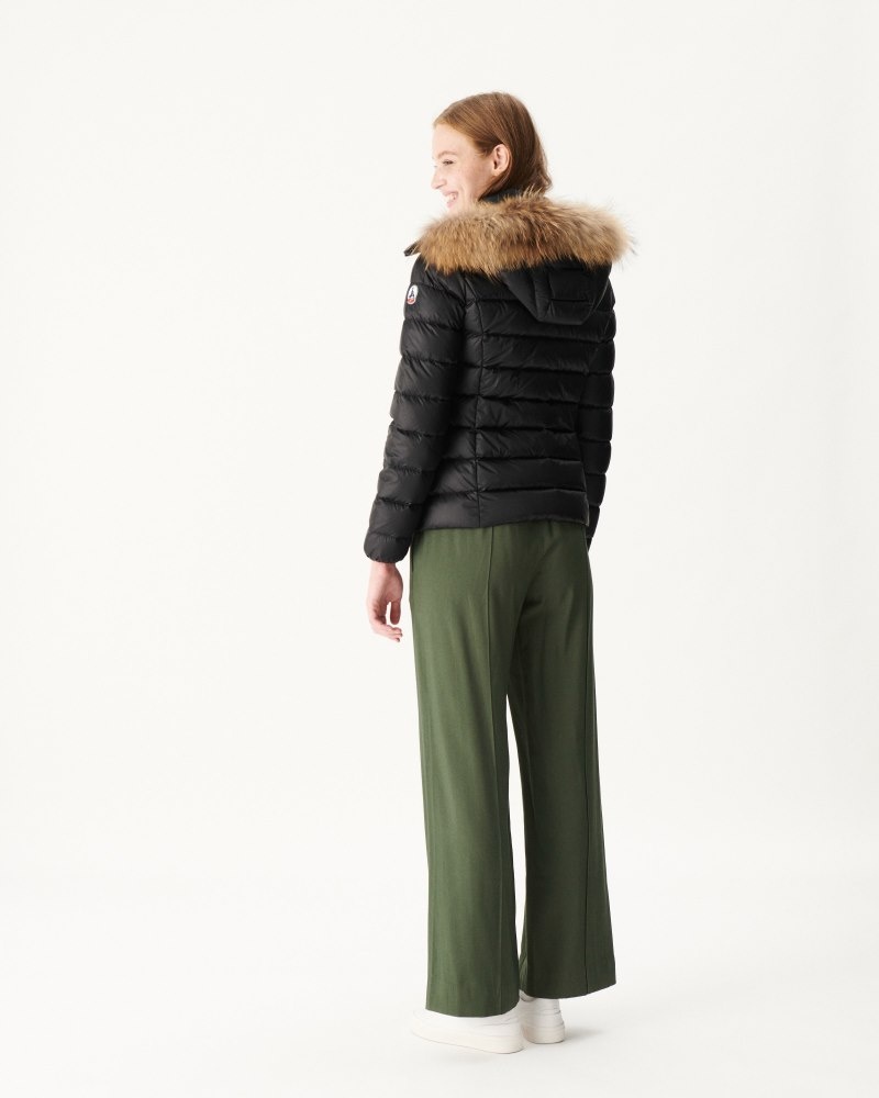 JOTT Luxury Extreme Cold Hooded Ženske Donje Jakne Crne | FVF-9864