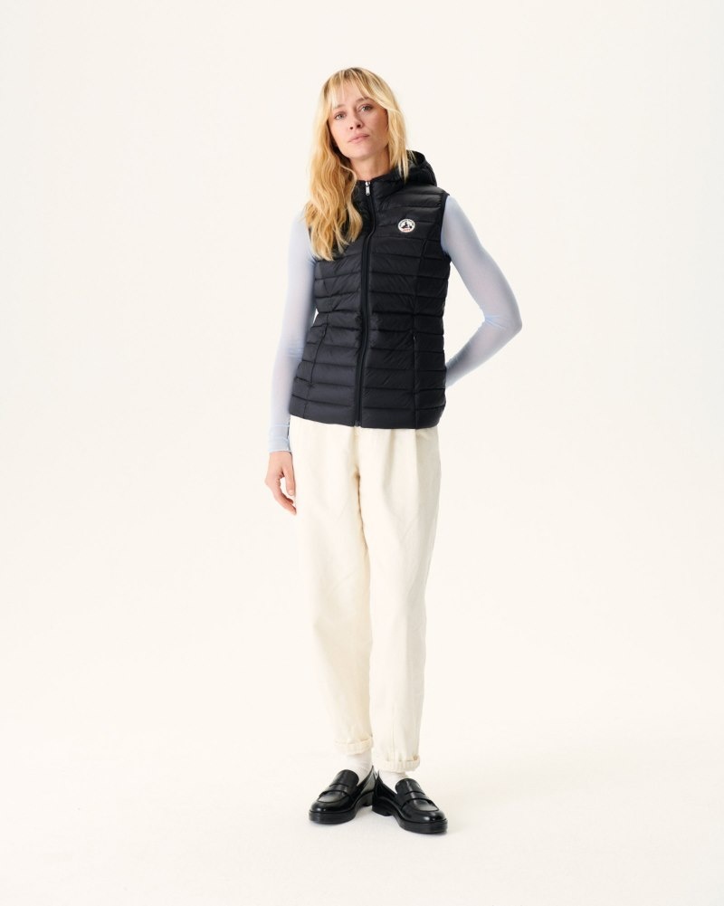 JOTT Mali Light Sleeveless Ženske Podstavljene Jakne Crne | VHB-9856